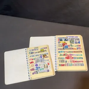 Two Stamp Albums with Assorted World Stamps