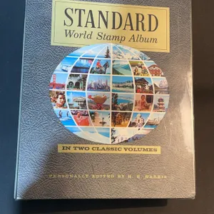 H.E. Harris Standard World Stamp Album With Stamps