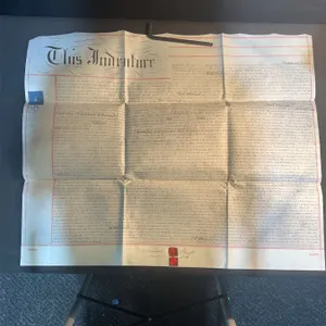 19th Century English Indenture Document with Wax Seals