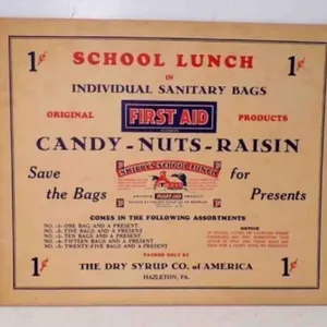 Vintage Promotional 1� School Lunch "First Aid"