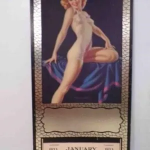 1933 Pin Up Calendar Blonde Skin Colored Bodice