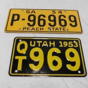 1953 & 1954 General Mills Wheaties Bicycle License