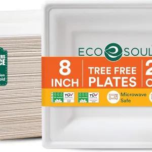 New $92 (10") 200ct ECO SOUL Compostable Paper...