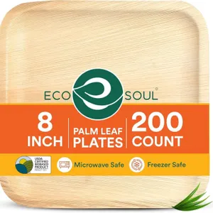 New $127 (8") 200ct ECO SOUL Palm Leaf Like...