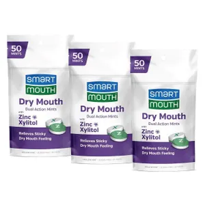 SmartMouth Dry Mouth Mints 50 Ct 3-Pk