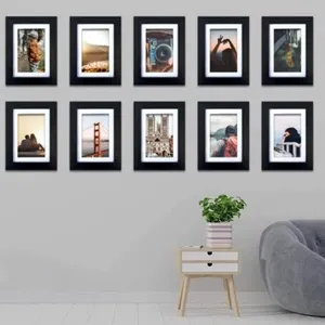 Harbortown 18pk 4x6 Matte Black Picture Frames