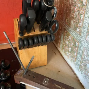 Den-Cut Knife Set in Block and Sharpener