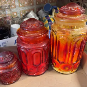 3 Glass Canisters