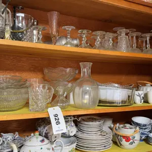 Glassware and Dishes, Middle Shelf Only
