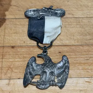 Masonic Knights Templar Breast Jewel, Stamped Sterling