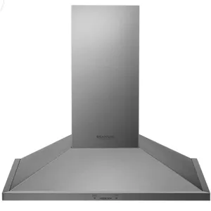 Signature Kitchen Suite SKSCH3601S 36-inch chimney wall hood. Features stainless steel construction, touch controls, and modern chimney design. S/N: 4
