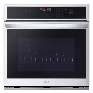 LG WSEP4723F electric single wall oven. Features built-in air fryer, convection cooking, ThinQ technology, and a stainless steel finish. Unit is new i