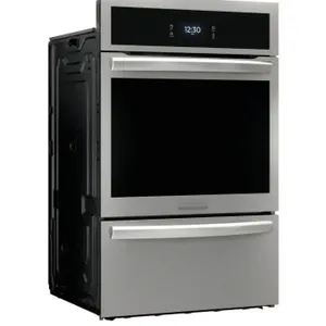 Frigidaire GCWG2438AF 24" Gallery single built-in gas wall oven. Features built-in air fryer, stainless steel construction, and digital display. S/N: 