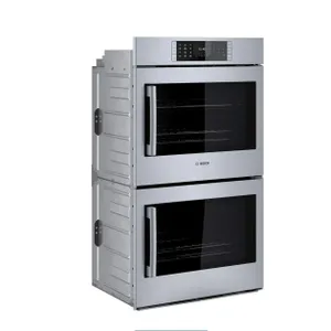 Bosch HBLP651RUC 30" stainless steel built-in double convection electric wall oven. Features right-hinge side-swing doors and digital touch control. D