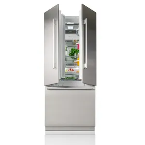Thermador Freedom T36IT905NP 36" built-in French door refrigerator freezer. Features a counter-depth, custom panel-ready design with a bottom freezer 