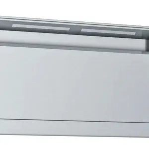 Thermador Masterpiece UCVM36XS/03 36"W stainless steel telescopic downdraft range hood. Includes Thermador VTD600P/01 600 CFM flexible blower for down