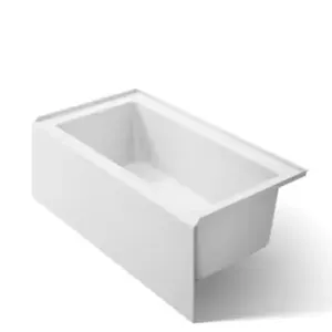 Kohler Underscore 1957-RA-0 right-hand alcove bathtub. Features a white finish, integral apron, and tile flange. New in box. Dimensions: 60"L x 32"W. 