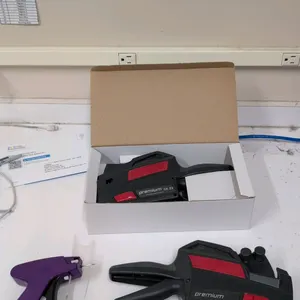Price labeling and tagging set. Includes (2) Contact Premium 66.22 price labelers and (1) Mark III R tagging gun. One price labeler includes original 