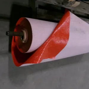4 1/2' WIDE ROLL OF ORANGE CRUSHED VINYL ( used for Brute snowmobile seats), length unknown