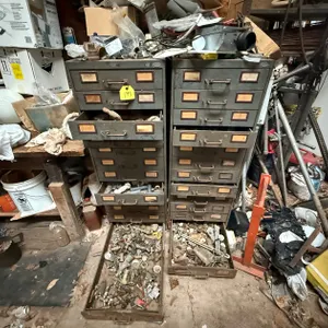 (2) Cabinets of Misc Plumbing Supplies