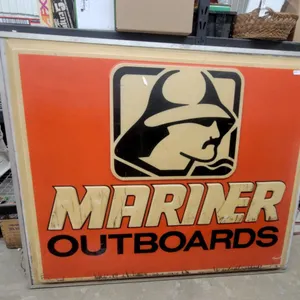 Mariner Outboards Illuminated Dealer Advertising Sign with Mariner Logo 60 x 72" Single Sided