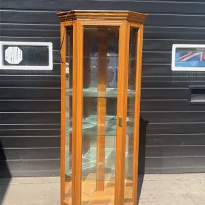 Buhler Furniture Glass Curio Cabinet With Lighting, 1996