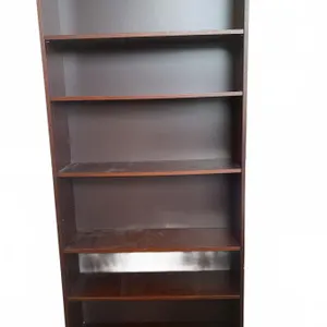 Dark Wood Tall 6-Shelf Bookcase