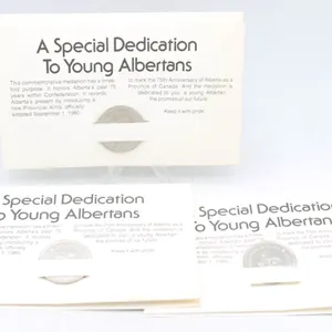 3 MINT CONDITION 1980 ALBERTA YOUTH 75 YEAR MEDAL