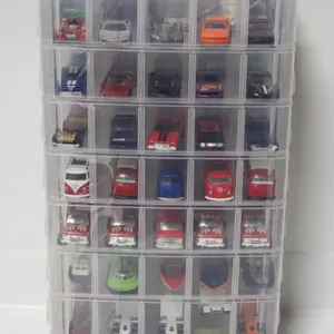 ACRYLIC ORGANIZER CASE FULL OF HOTWHEELS DIECAST