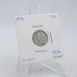 1936 AMERICAN SILVER DIME MECURY 10 CENT COIN
