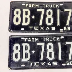 2 Texas vintage license plates