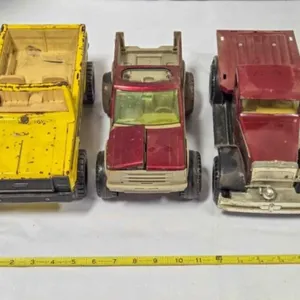 3 vintage Nylint pressed metal model trucks