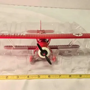 1931 Stearman Biplane Die cast metal coin bank