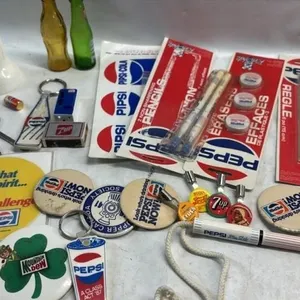Vintage Pepsi Cola Collectible lot pins pencils et
