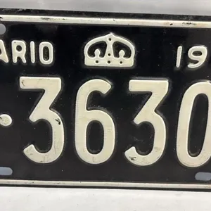 1963 Ontario License Plate
