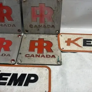 Vintage Cast Aluminum sign lot Ingersoll Rand etc