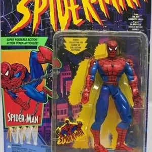 1994 Spider-Man action figure blue and red Marvel