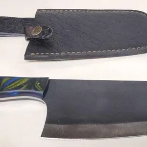 Hand Forged Damascus Steel Knife w/Sheath