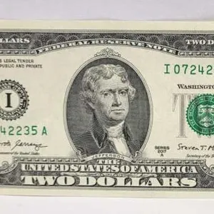 2017 A Jefferson $2 Bill