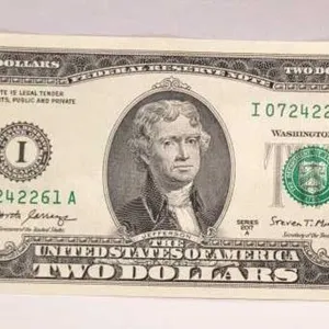 2017 A Jefferson $2 Bill