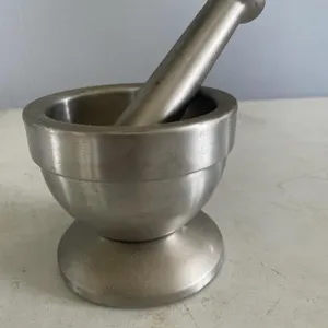 Stainless steel - mortar and pestle