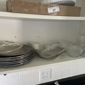Metal Plates, glass lids & bowls