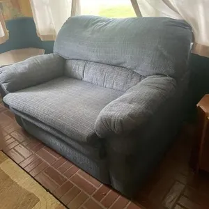 Blue loveseat