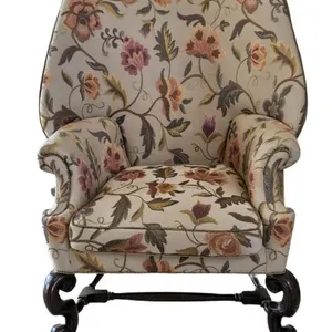 Custom Made Carolean Cowl Wing Chair   38x33x45