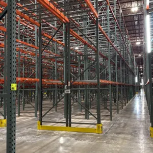 1,160'L of Interlake Interack pallet racking system. Includes (130) 8'L and (10) 12'L sections. Features 26'H uprights with 3'8" depth, 3.5"H cross be