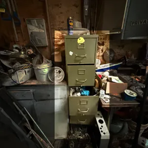 File Cabinet w/ Assorted Electrical Supplies