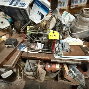 Workbench (x2) w/ Grinder & Misc Shop Items