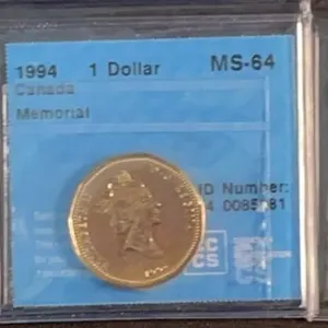 5 Certified Canadian Loon Dollar Coins (1994–2001, MS-64)