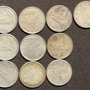(10) Silver Coins, 24.30g Total Weight
