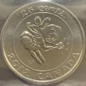 2012 UNC-65 Tooth Fairy Canadian Quarter
